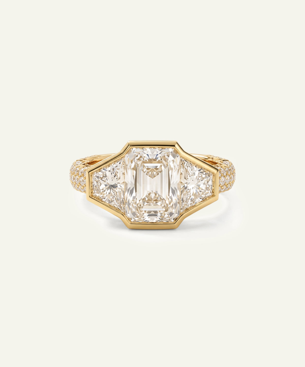 Ovani® Lab-grown Diamond Radiant 3-Stone Engagement Ring - 5.3 Ct. T.W.
