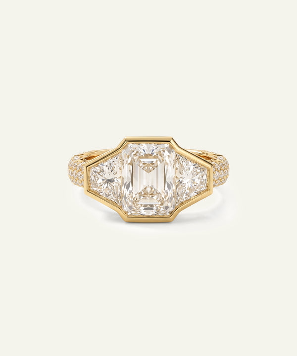 Ovani® Lab-grown Diamond Radiant 3-Stone Engagement Ring - 5.3 Ct. T.W.