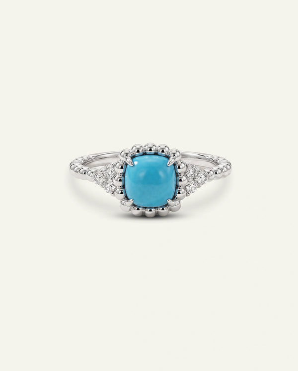 Love Spell® Lab-Created Turquoise & Lab-Grown Diamond Beaded Ring