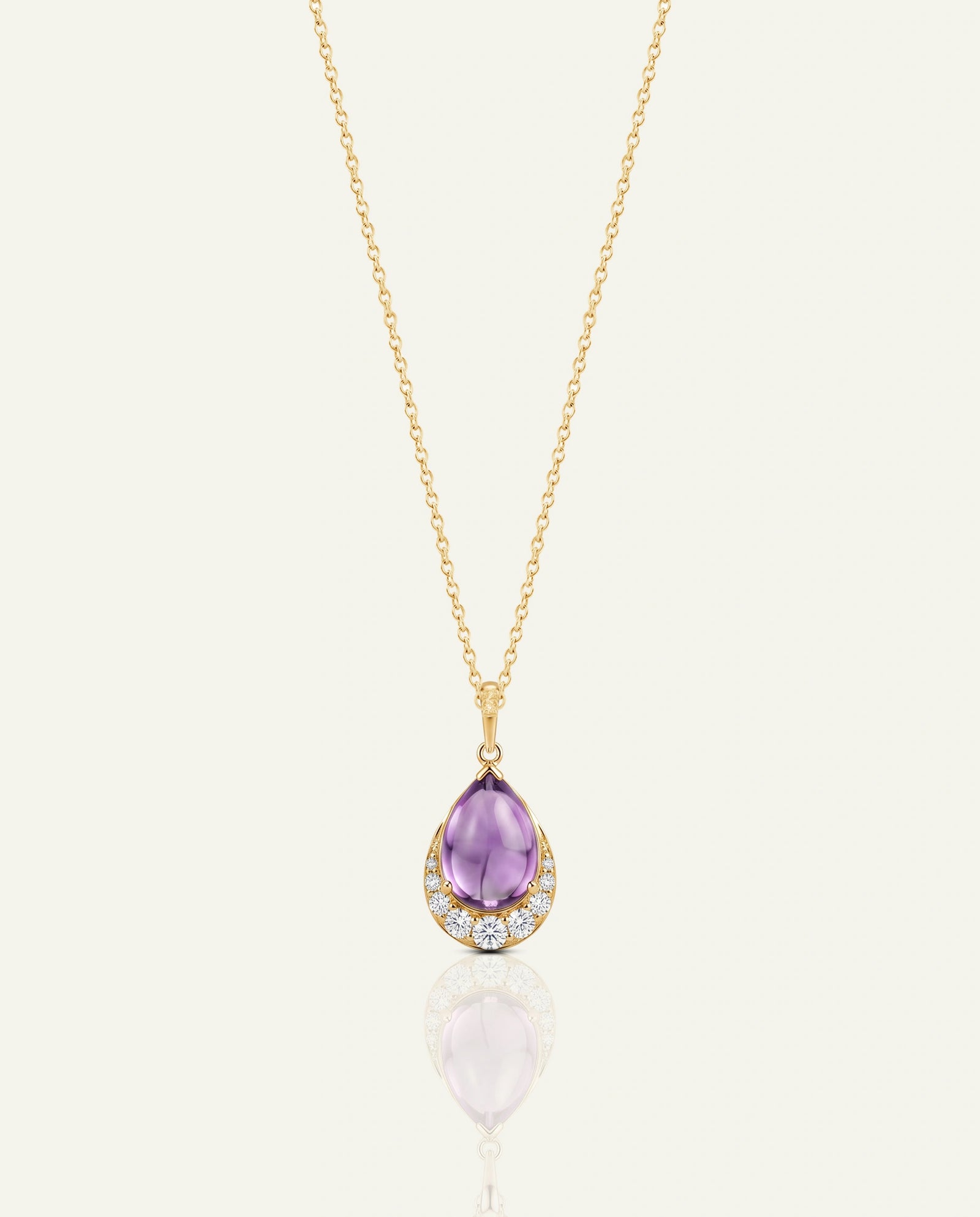Love Spell® Lab-created Amethyst & Lab-grown Diamond Drop Pendant