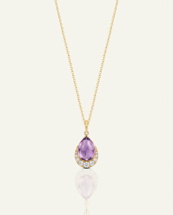 Love Spell® Lab-created Amethyst & Lab-grown Diamond Drop Pendant