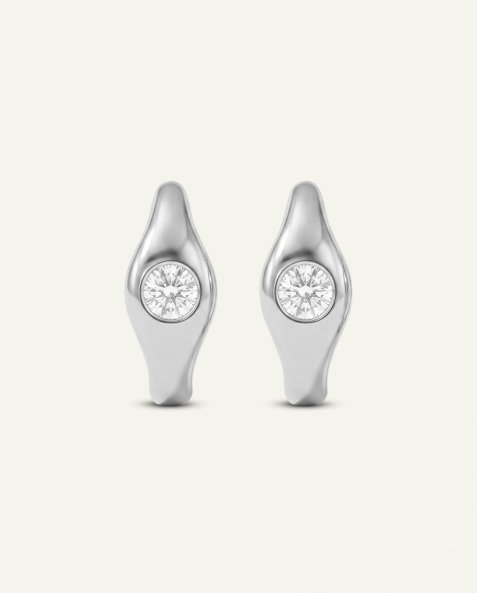Love Spell® Lab-grown Diamond Sculpted Bezel Hoop