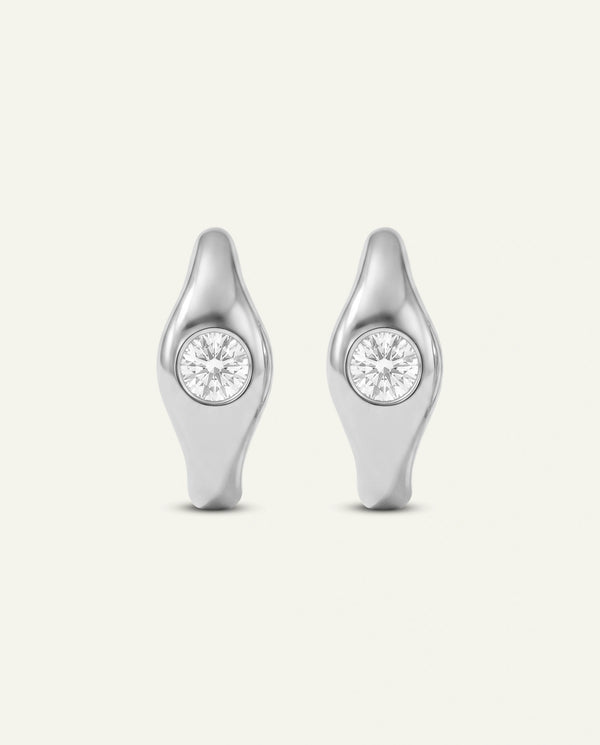 Love Spell® Lab-grown Diamond Sculpted Bezel Hoop