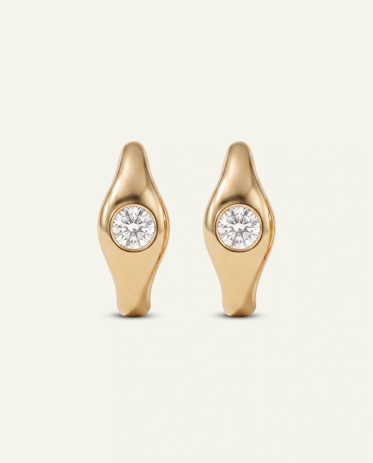 Love Spell® Lab-grown Diamond Sculpted Bezel Hoop