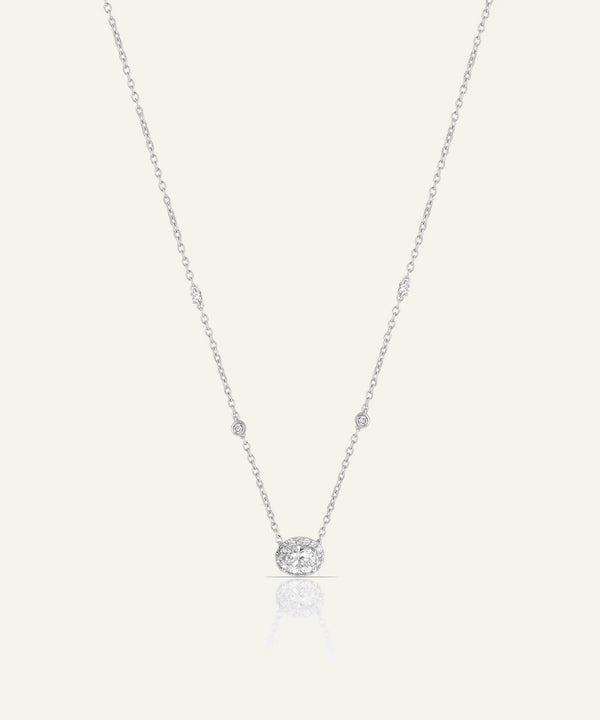 Novello Lab-grown Diamond Oval Station Necklace