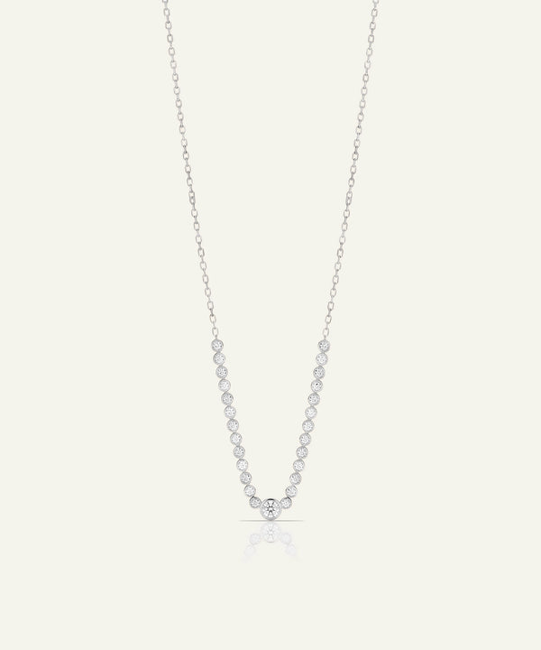 Bella by Ovani® Lab-grown Diamond Round Bezel Necklace