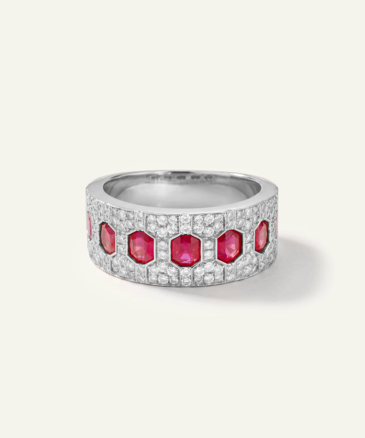 Aanika V® ruby & diamond band - alternate product view