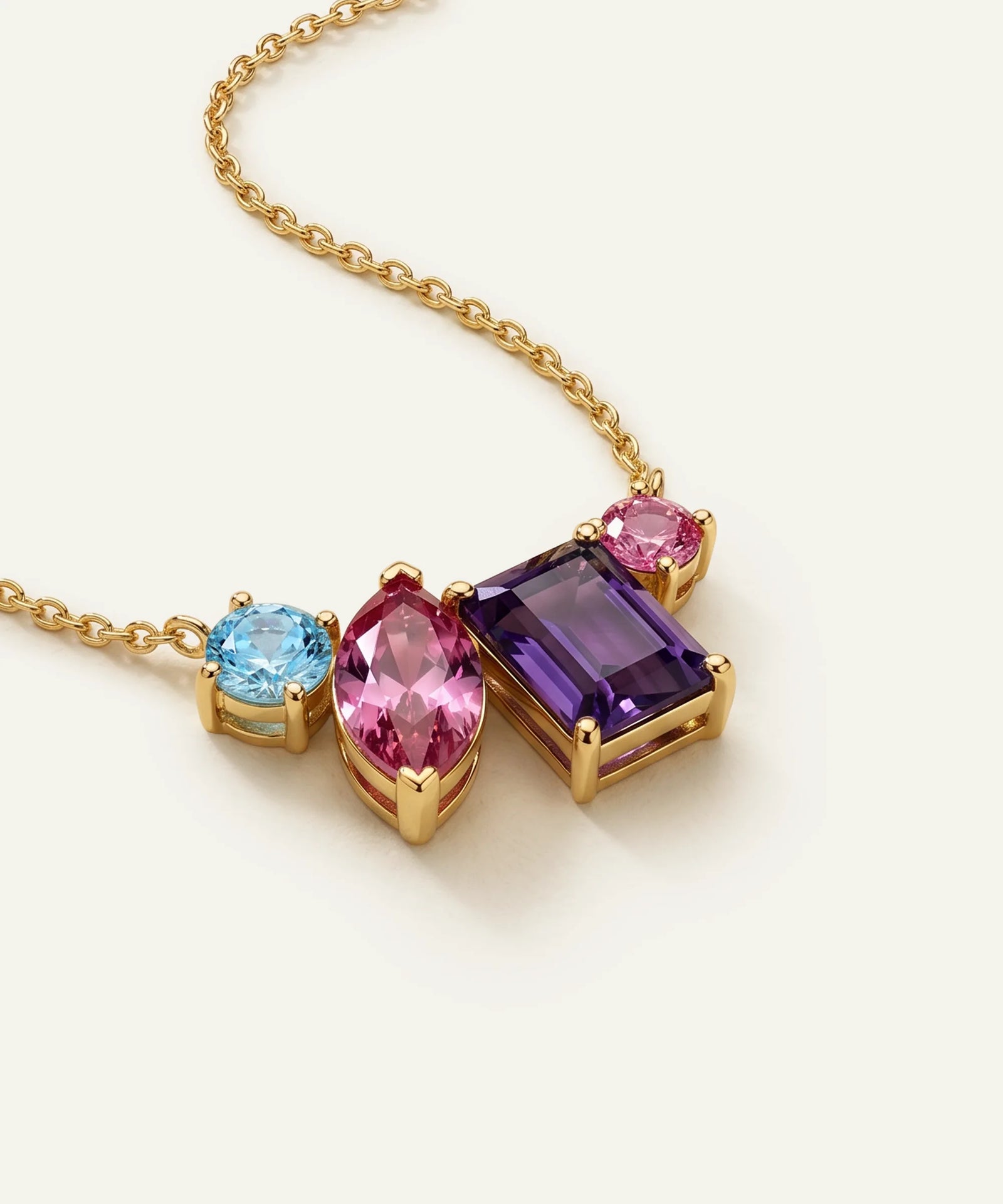 Love Spell® Lab-grown Diamond & Multicolor Stones Necklace