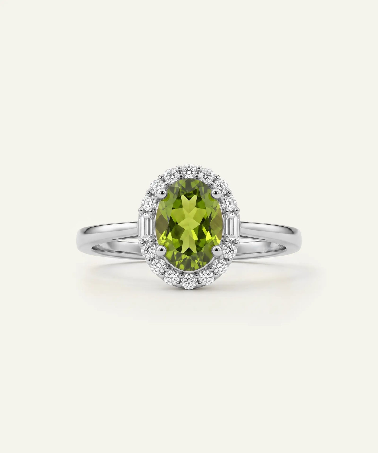 Love Spell® Peridot & Lab-grown Diamond Halo Ring