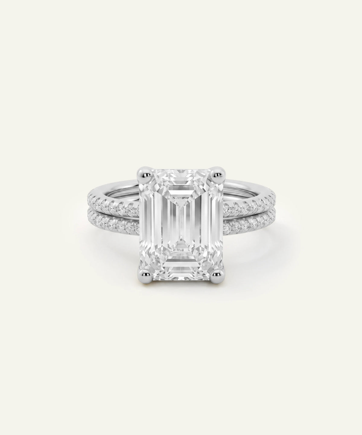 Ovani® Lab-grown Diamond Radiant Hidden Halo Bridal Set - Ct. T.W.