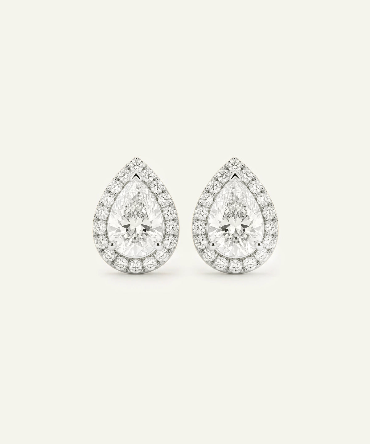 Novello Lab-grown Diamond Oval Halo Studs