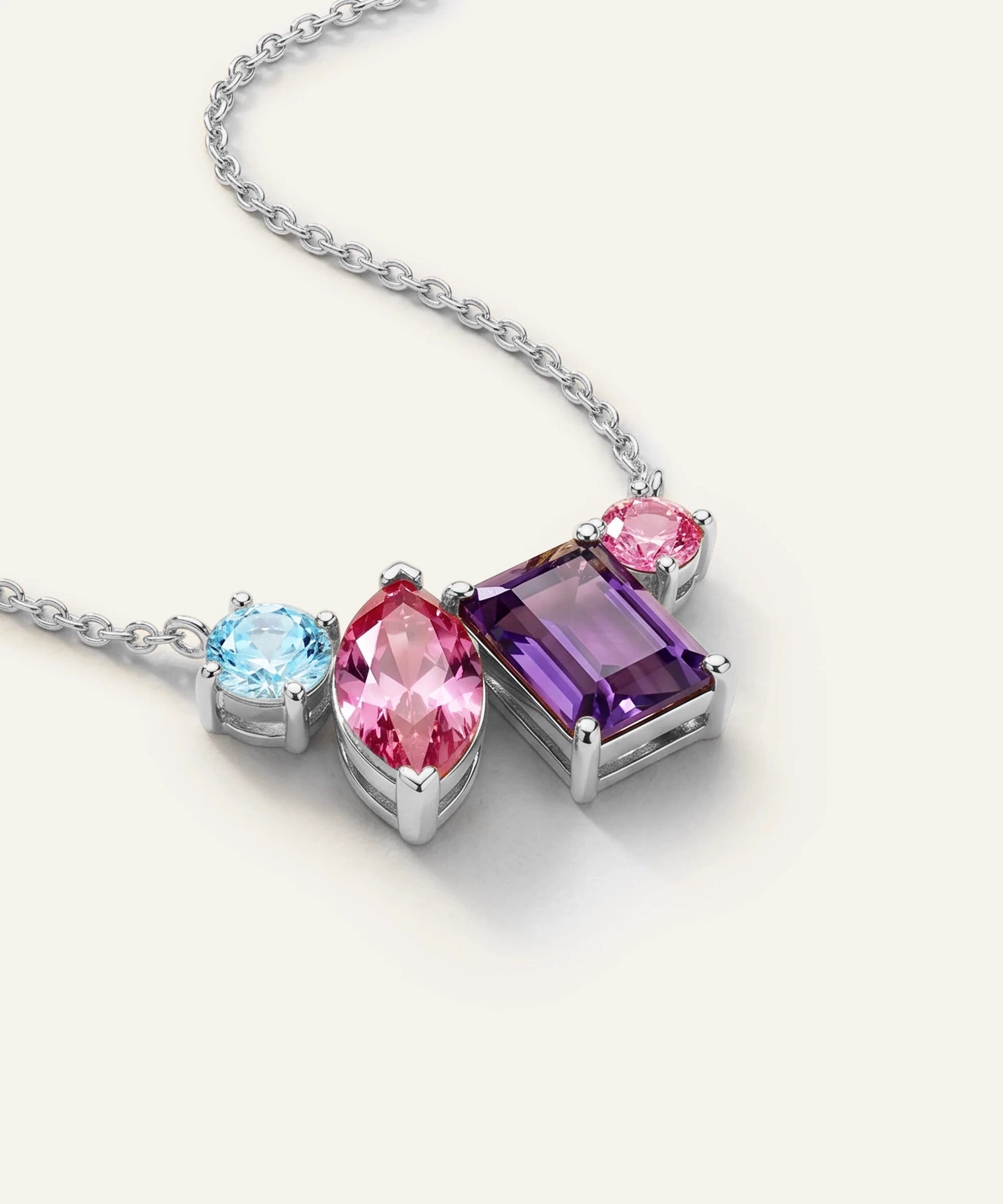 Love Spell® Lab-grown Diamond & Multicolor Stones Necklace