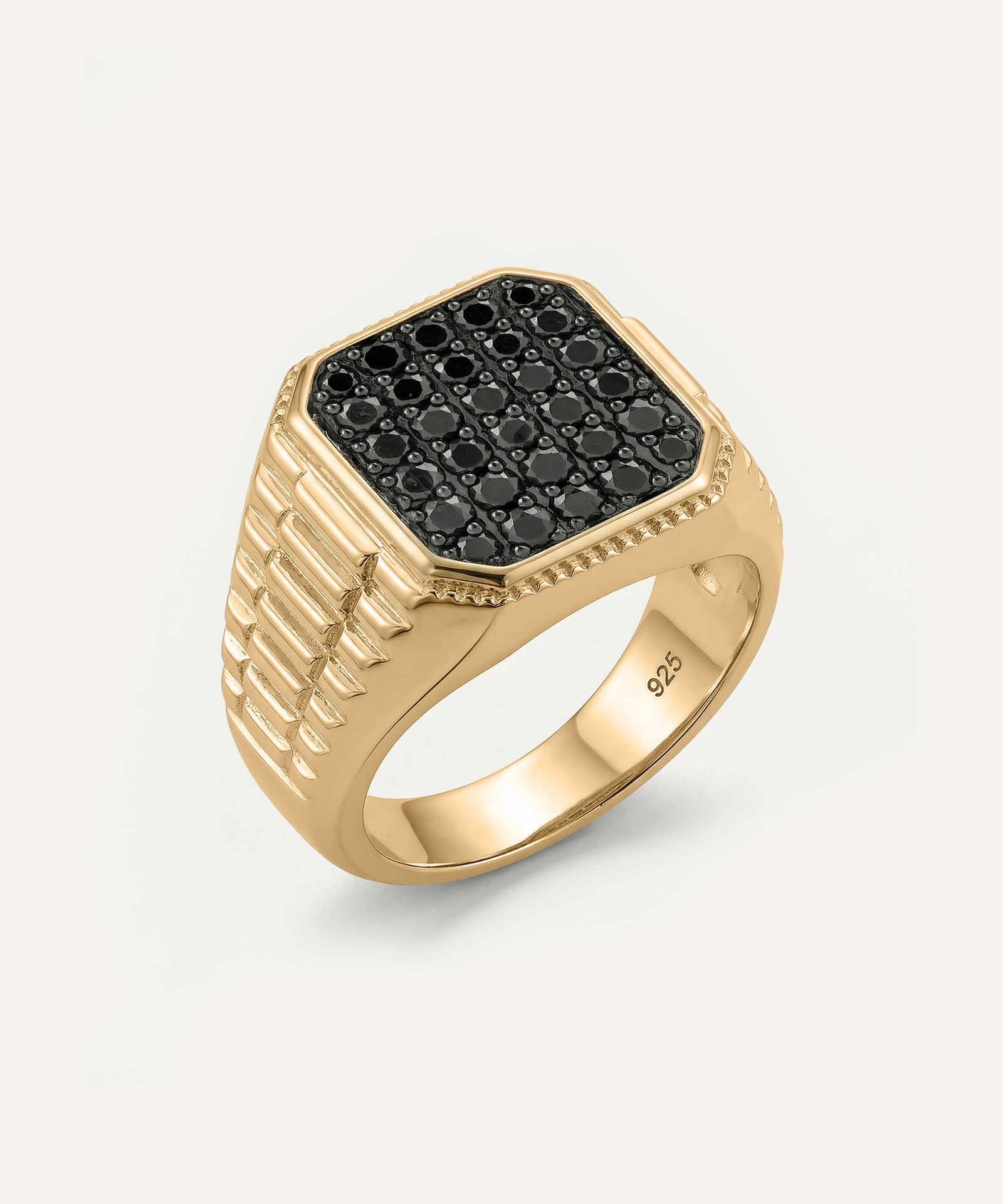 Link N Lock® Black Treated Diamond Composite Men's Ring - 1.25 Ct. T.W.