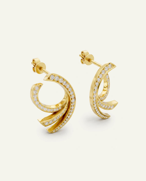 Bella by Ovani® Diamond Swirl Earrings