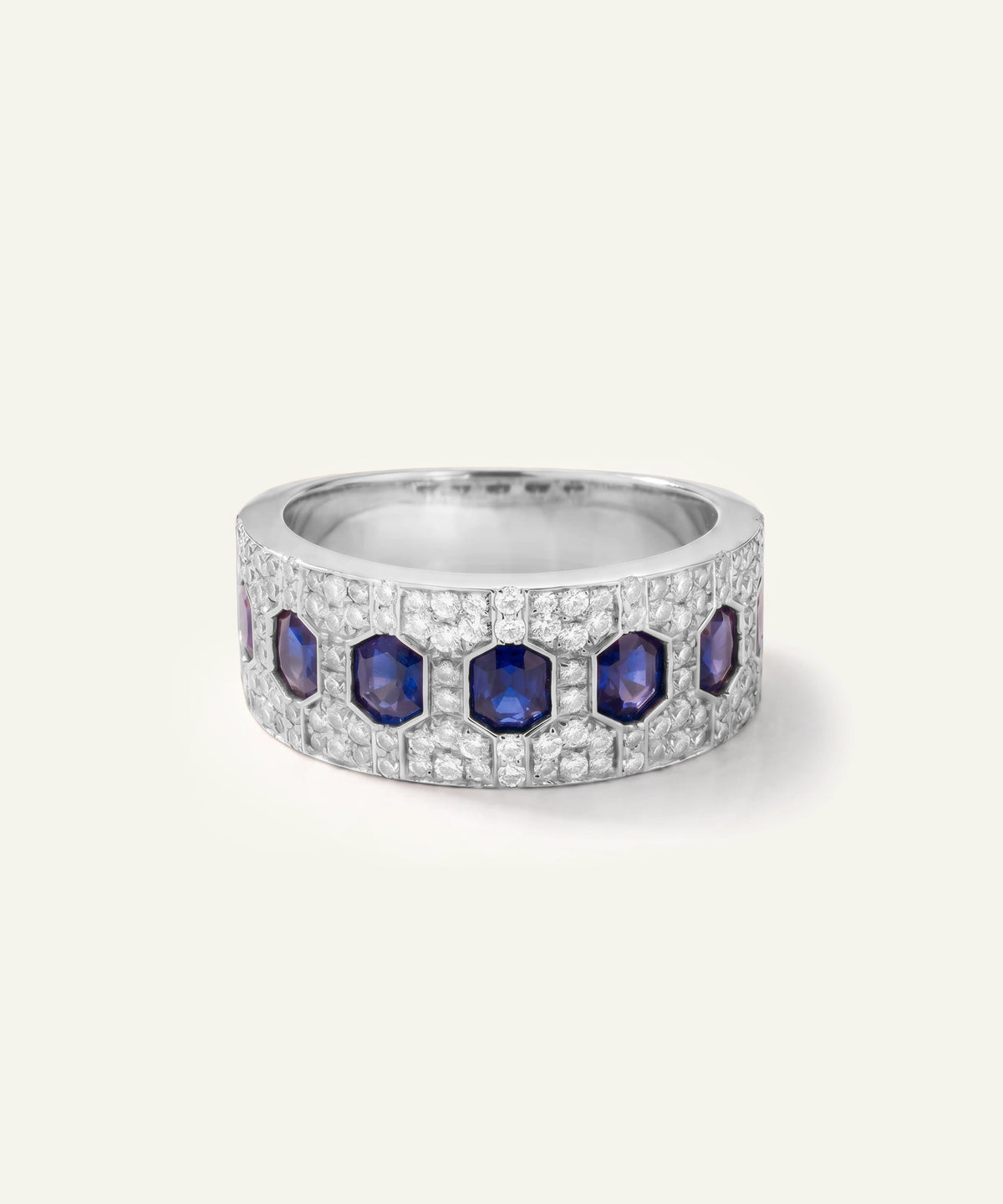 Aanika V® sapphire & diamond band - alternate product view
