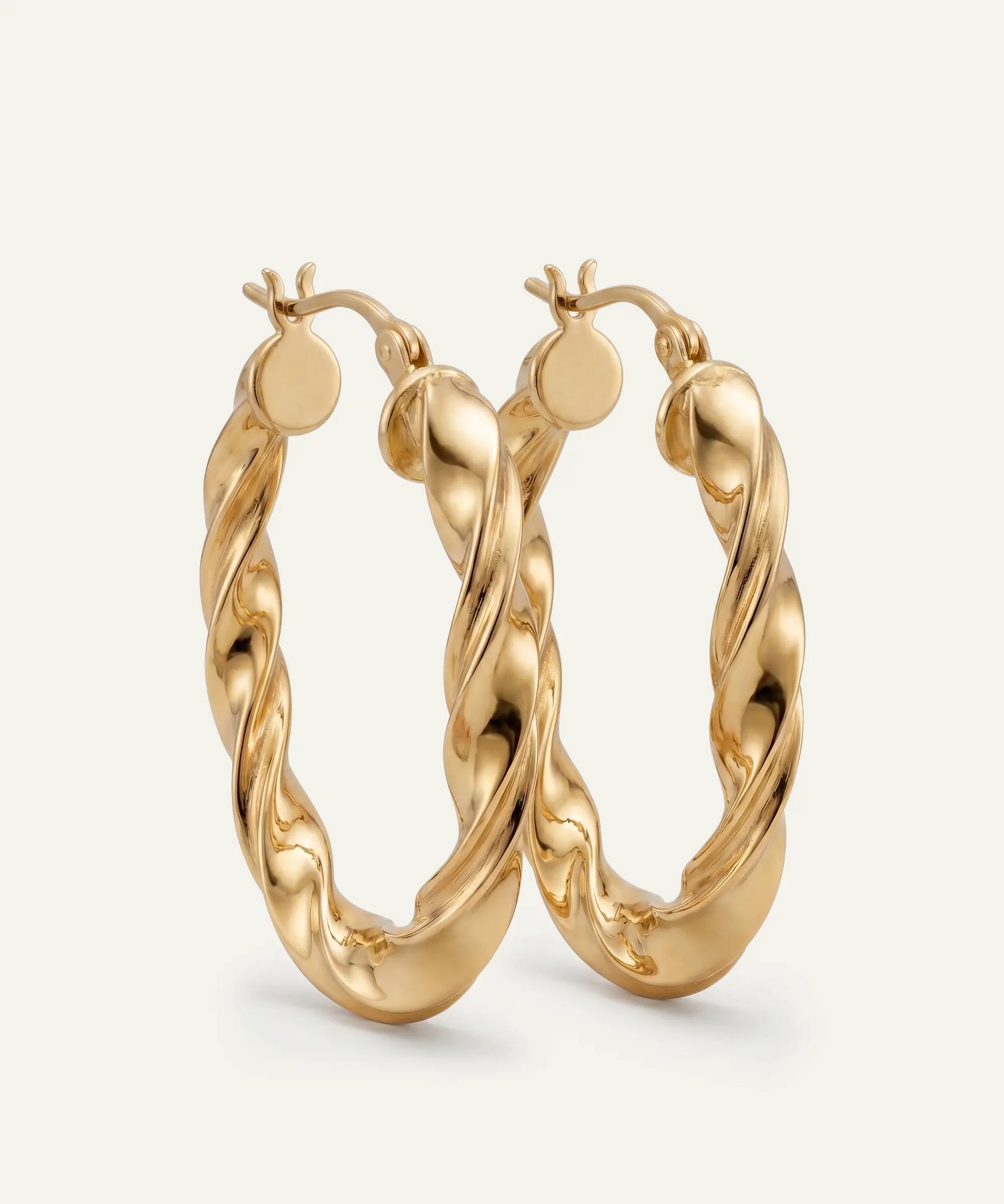 Oroventi Classic Twisted Hoops