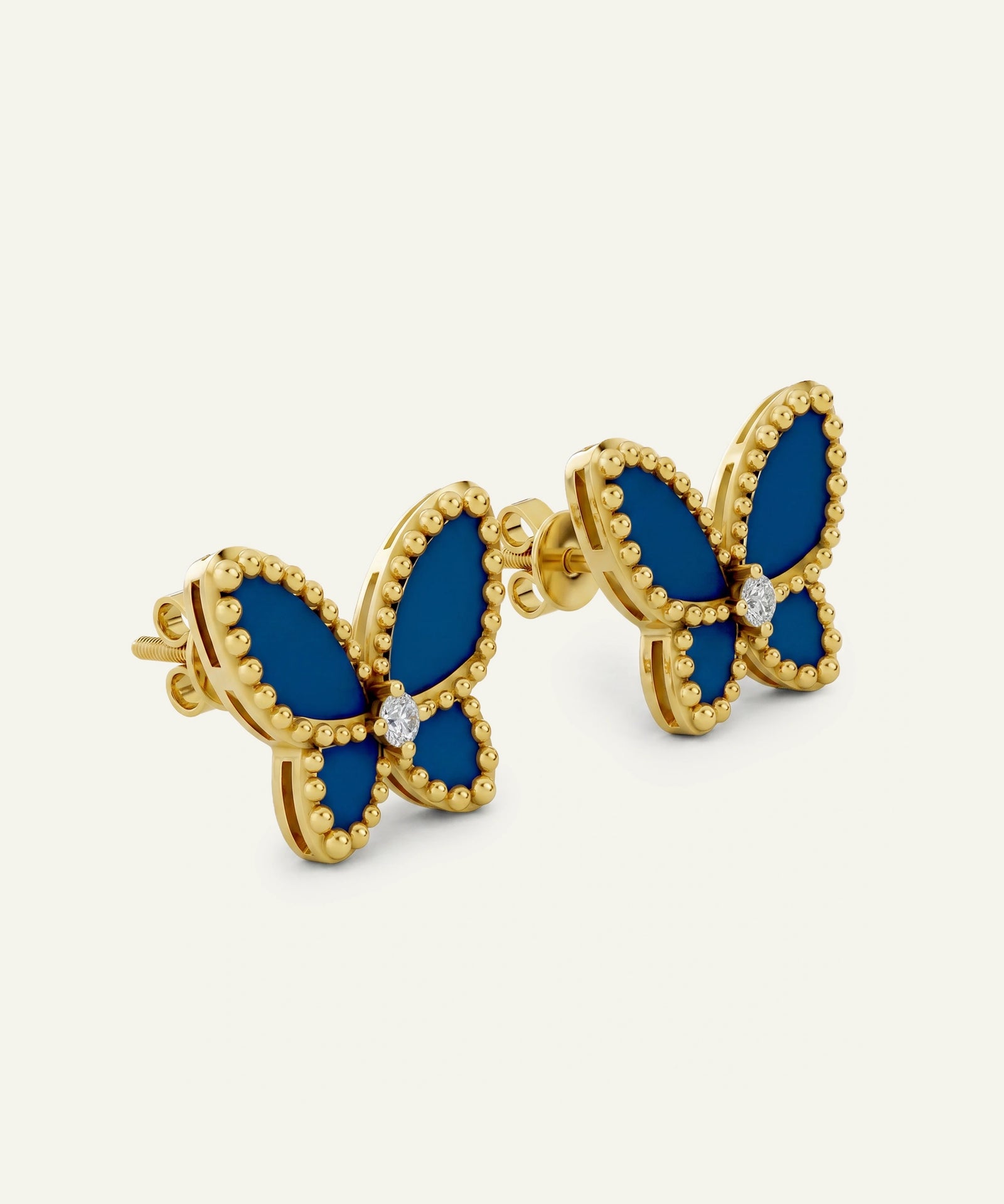 Bella by Ovani® Diamond Blue Lapis Butterfly Studs
