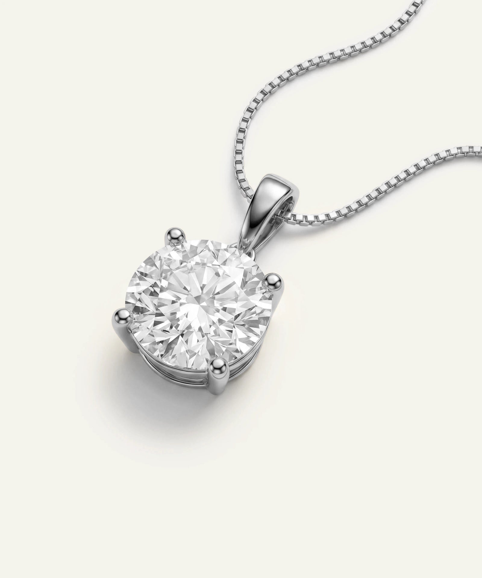 Diamond pendant on a white background