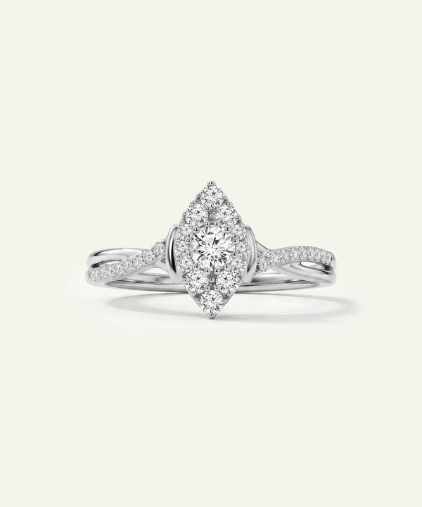Eternal Vow Lab-grown Diamond Marquise Cluster Promise Ring