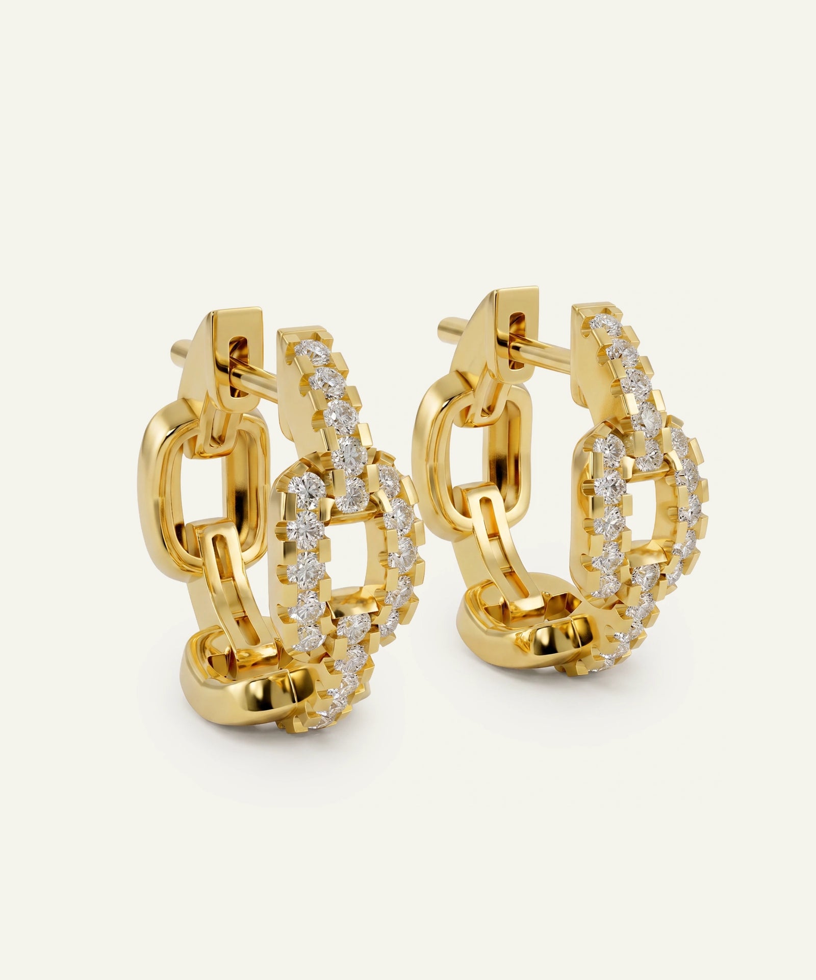 Bella by Ovani® Diamond Paperclip Huggie Hoops