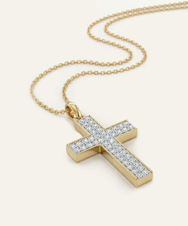Link N Lock® Lab-grown Diamond Cross Pendant