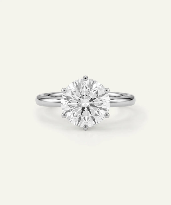 Novello Lab-grown Diamond Round Hidden Halo Engagement Ring