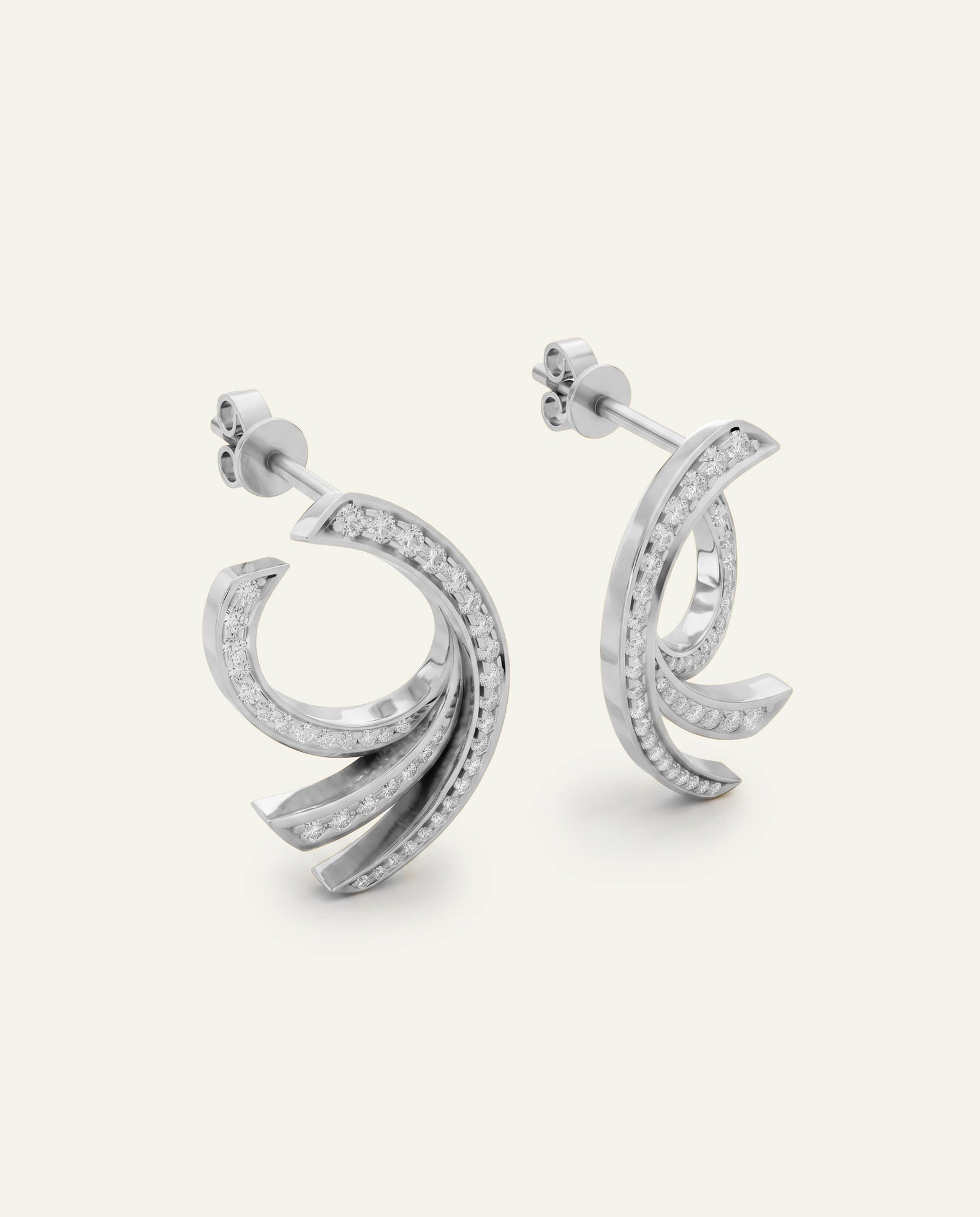 Bella by Ovani® Diamond Swirl Earrings