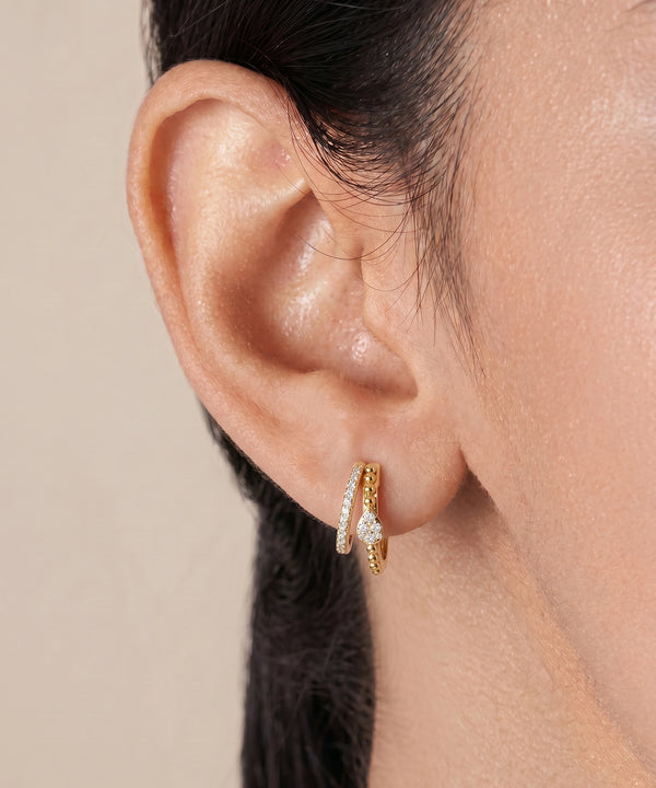 Bella by Ovani® Diamond 2-Row Hoops