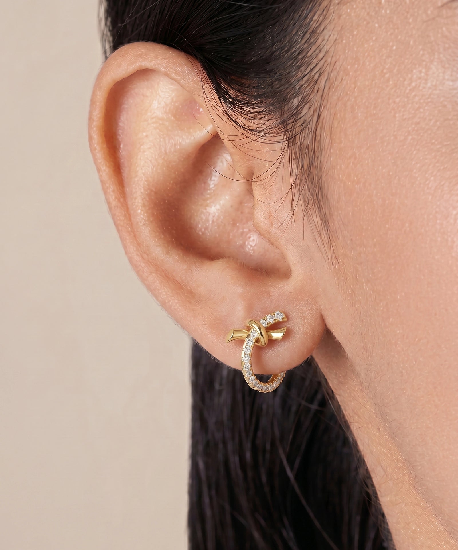 Bella by Ovani® Diamond Knotted Studs