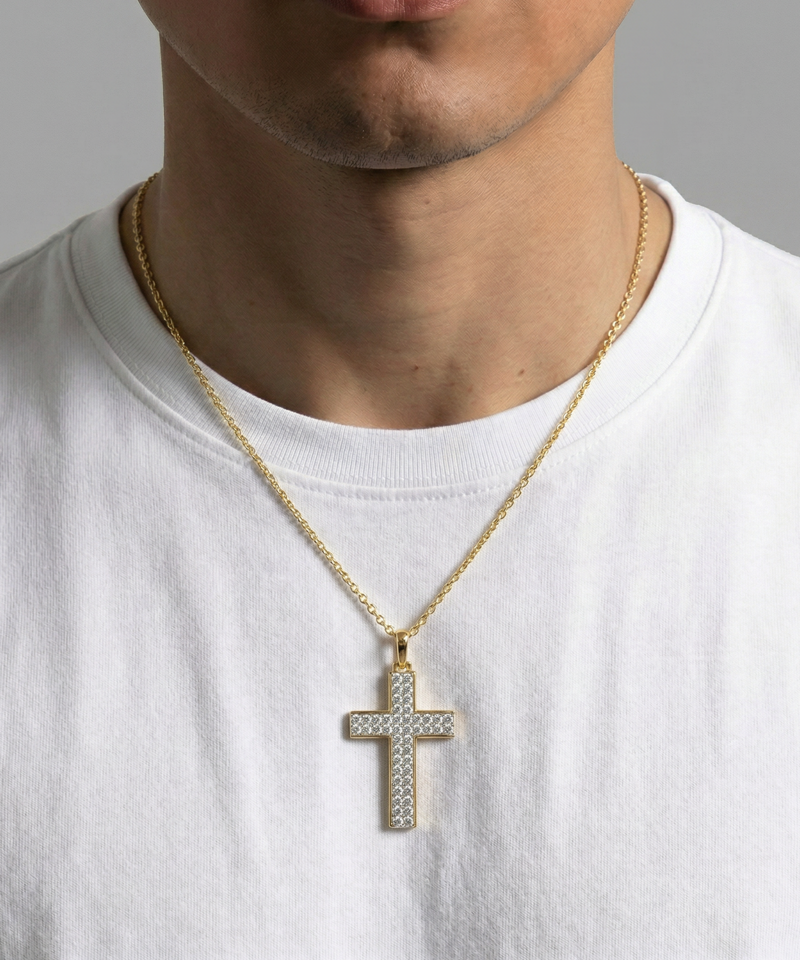 Link N Lock® Lab-grown Diamond Cross Pendant