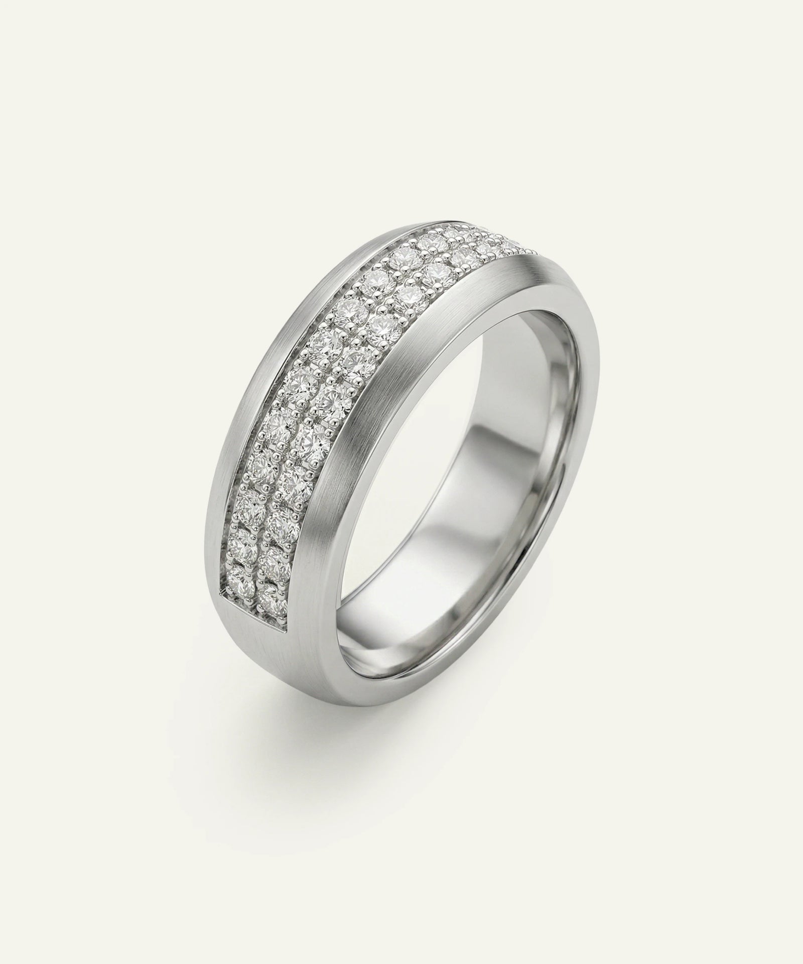 Link N Lock® Lab-grown Diamond 2-Row Channel Band