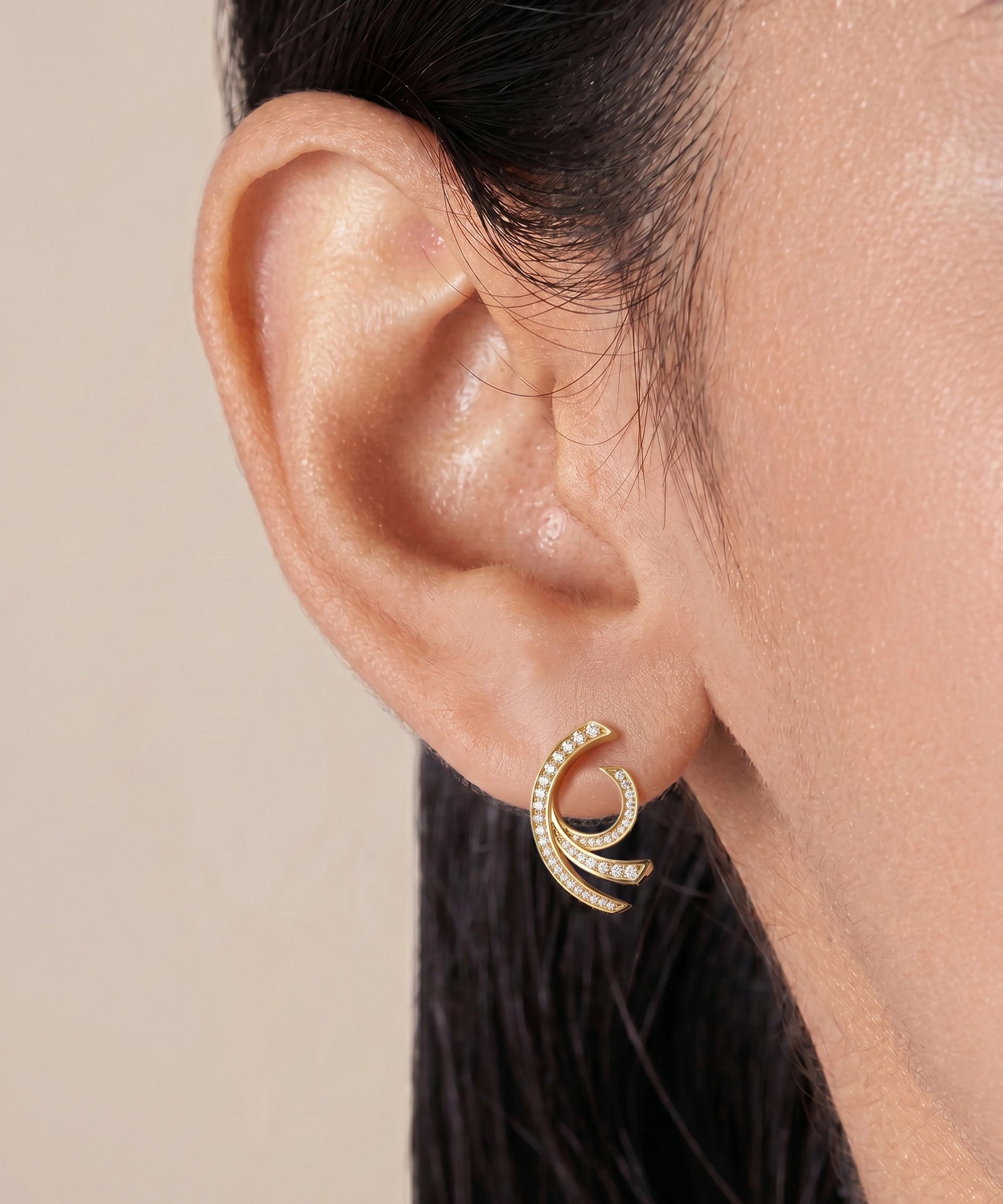 Bella by Ovani® Diamond Swirl Earrings