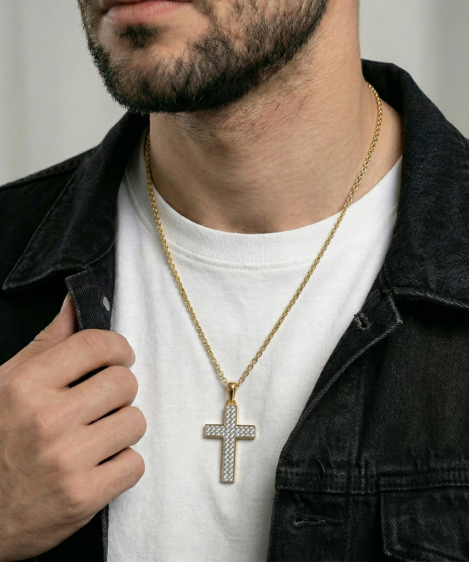 Link N Lock® Lab-grown Diamond Cross Pendant