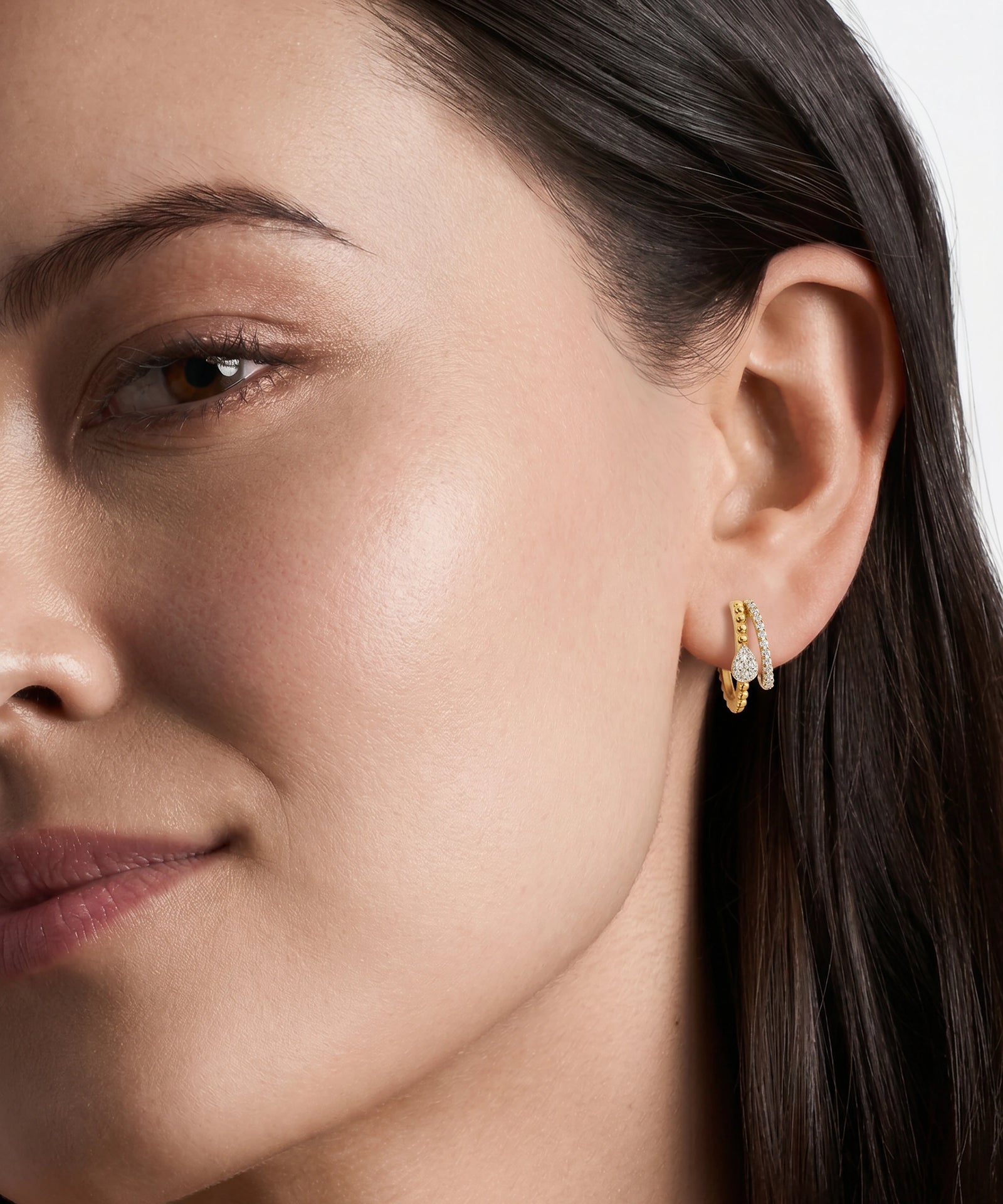 Bella by Ovani® Diamond 2-Row Hoops