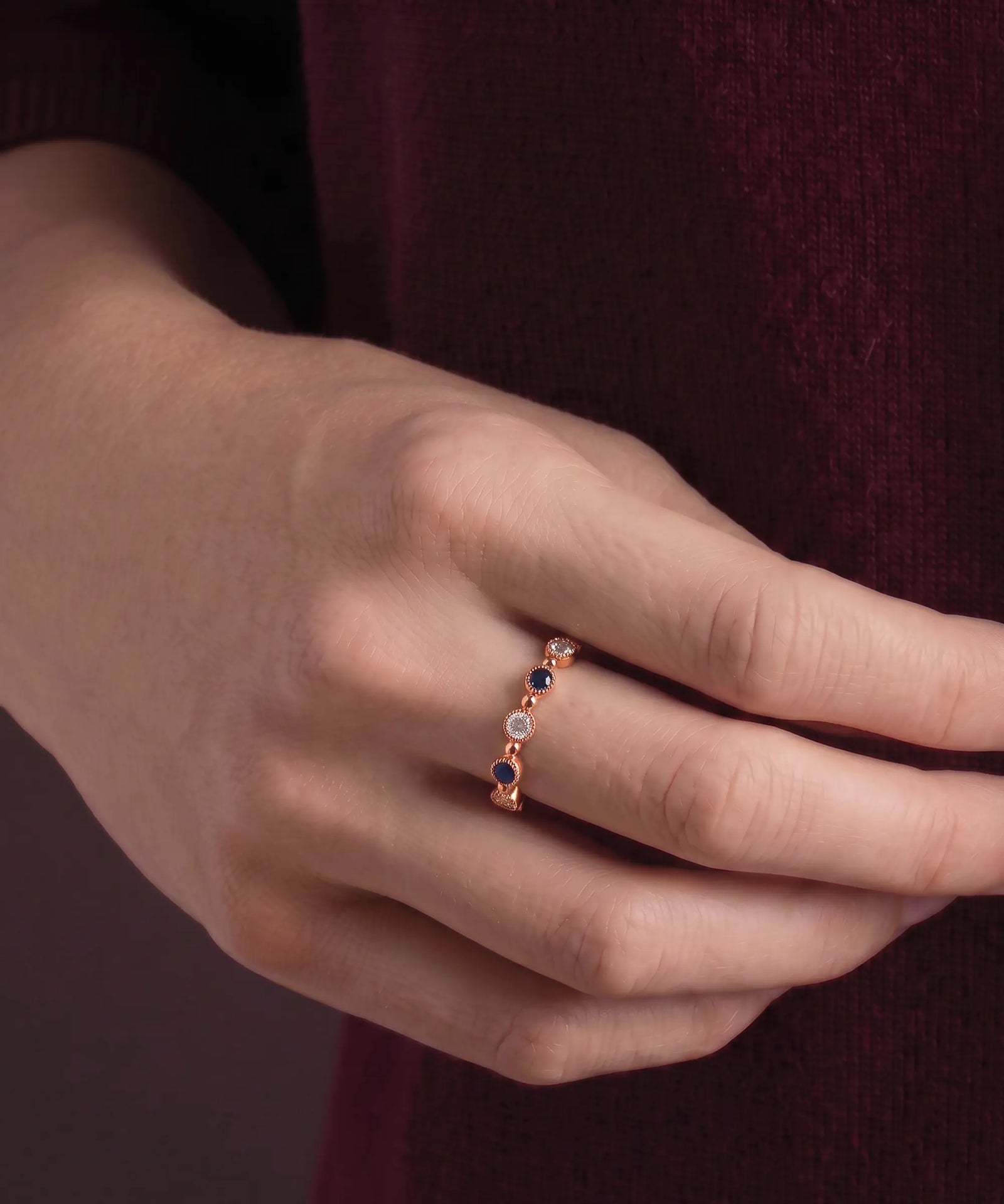 Aanika V. Sapphire & Diamond Band