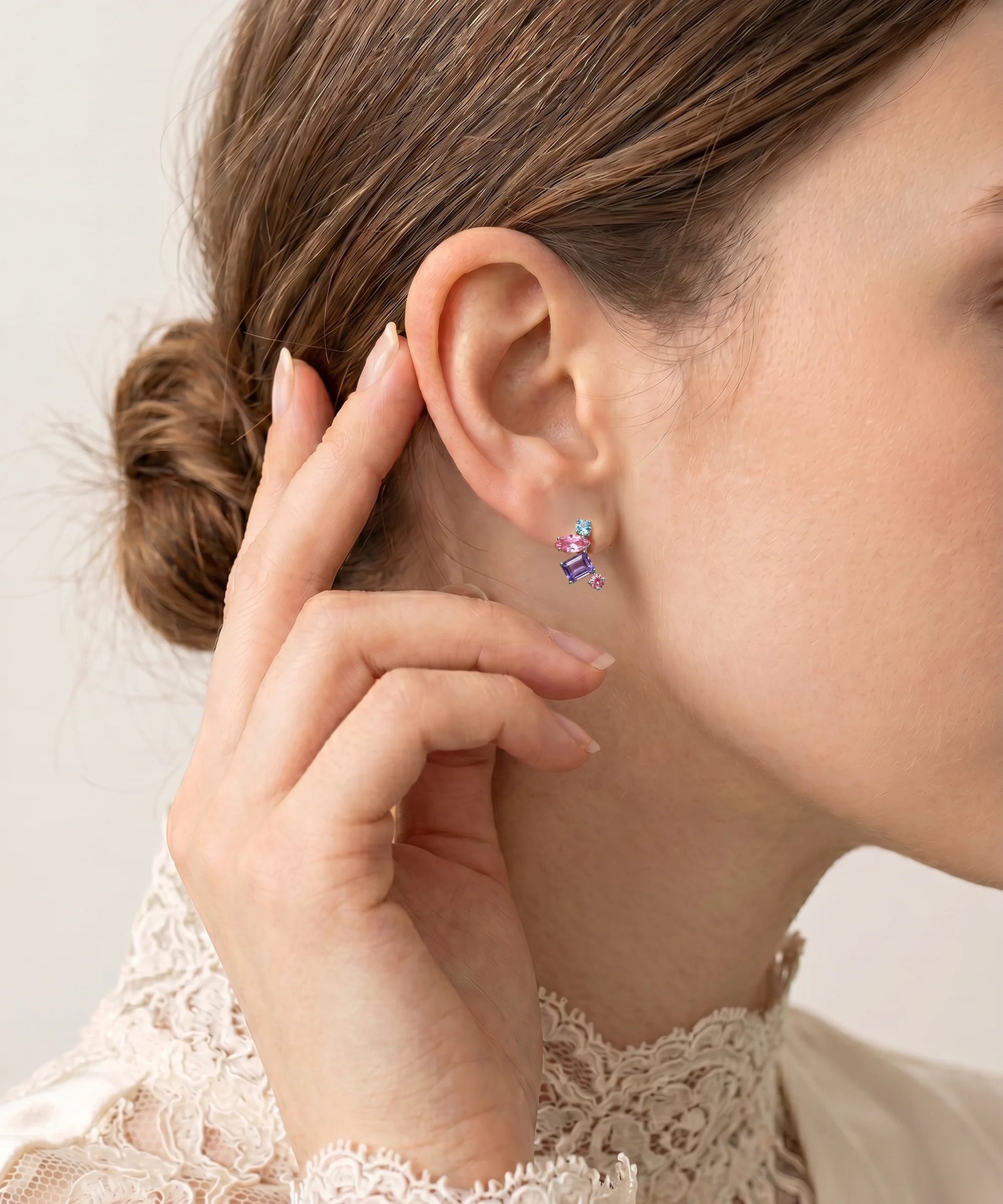 Love Spell® Lab-grown Diamond & Multicolor Stones Earrings