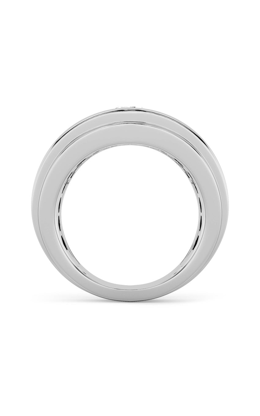 3Cttw Round Shaped Lab Grown Diamond (G/VS) Mens Ring in 14K Gold