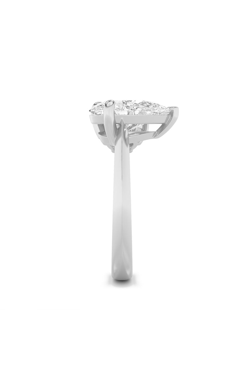 3Cttw Pear Shaped Lab Grown Diamond (F/VS) Toi et Moi Engagement Ring in 14K Gold