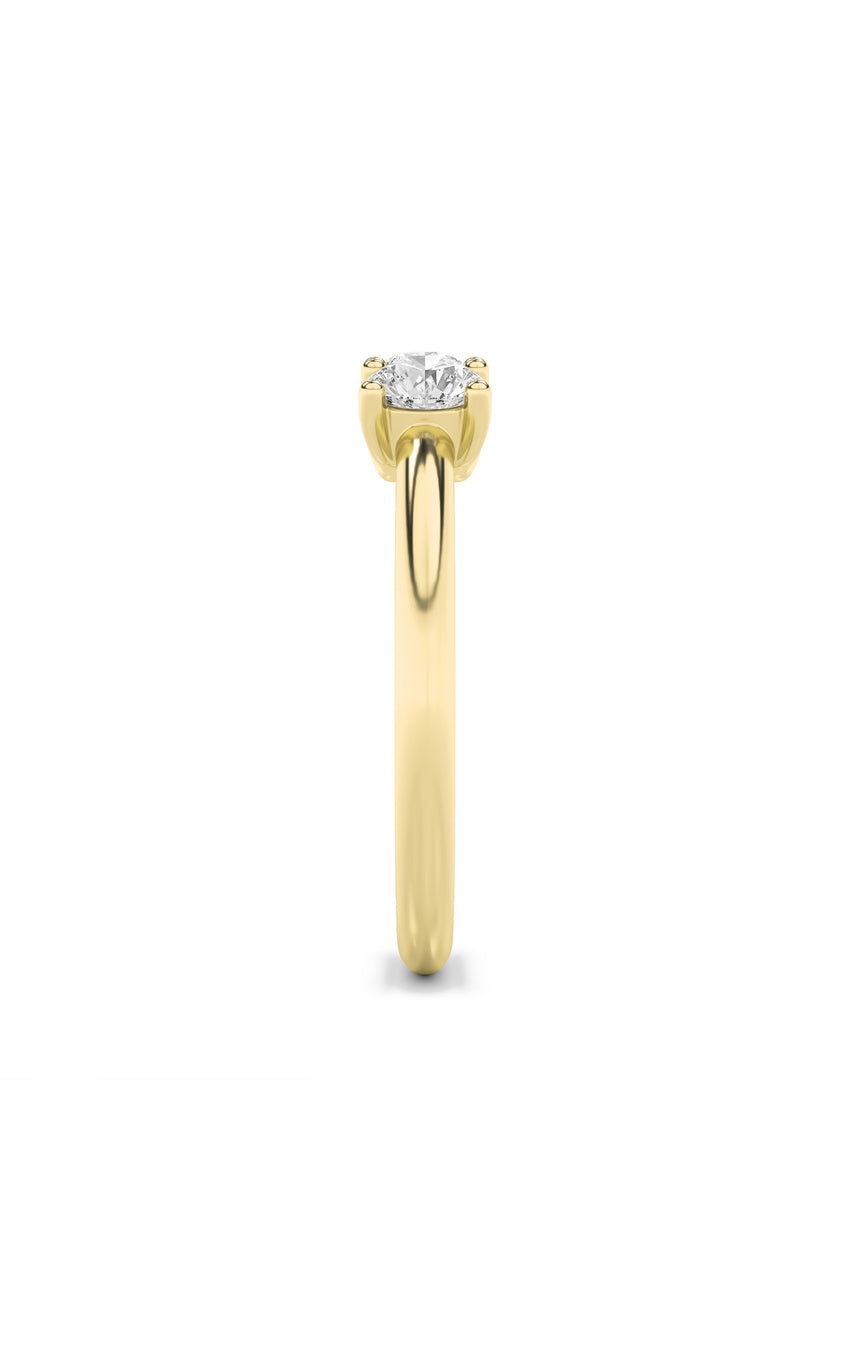 1.5Cttw Round Shaped Lab Grown Diamond (F/VS) Three Stone Band Ring in 14K Gold