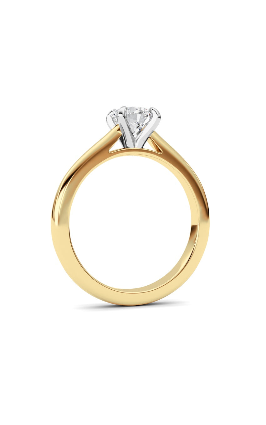 0.75Cttw Round Shaped Lab Grown Diamond (E/VS) Classic Solitaire Engagement Ring in 14K Gold
