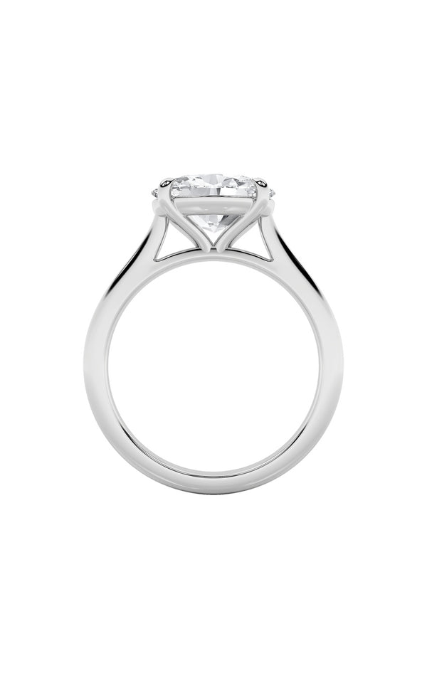 2Cttw Oval Shaped Lab Grown Diamond (F/VS) East West Accented Ring in 14K Gold