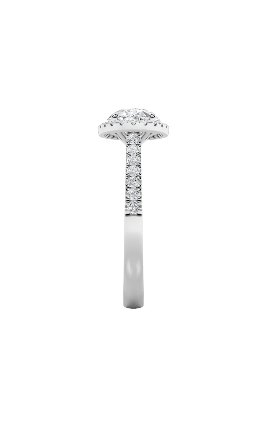2Cttw Oval Shaped Lab Grown Diamond (F/VS) East West Accented Solitaire Ring in 14K Gold