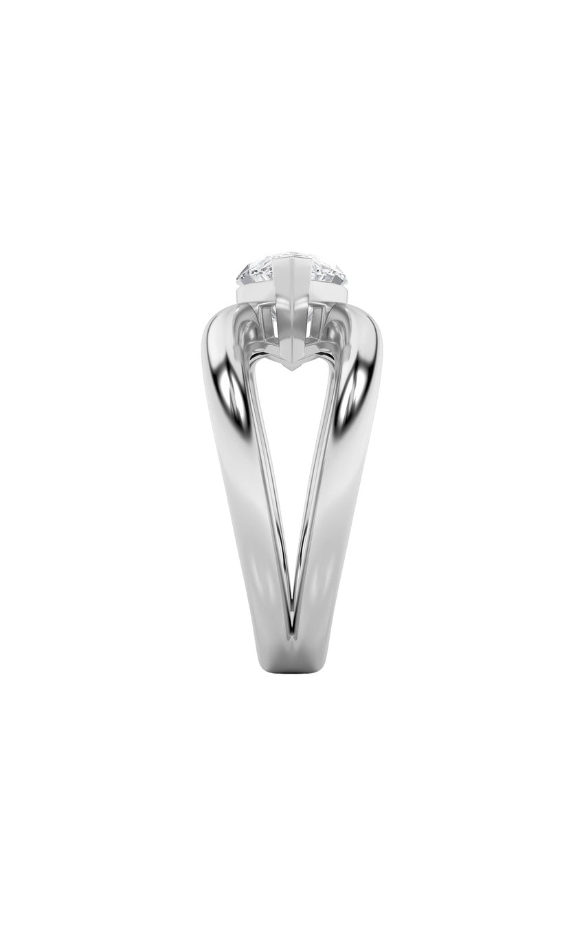 2Cttw Marquise Shaped Lab Grown Diamond (F/VS) East West Solitaire Ring in 14K Gold