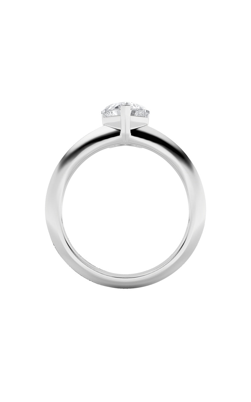 1Cttw Heart Shaped Lab Grown Diamond (F/VS) HeartShaped Ring in 14K Gold