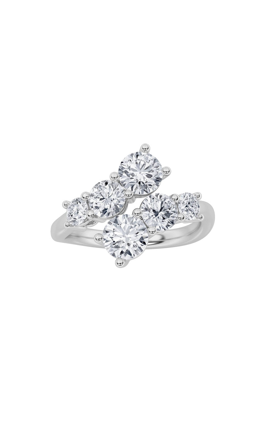 2Cttw Round Shaped Lab Grown Diamond (F/VS) ThreeStone Ring in 14K Gold
