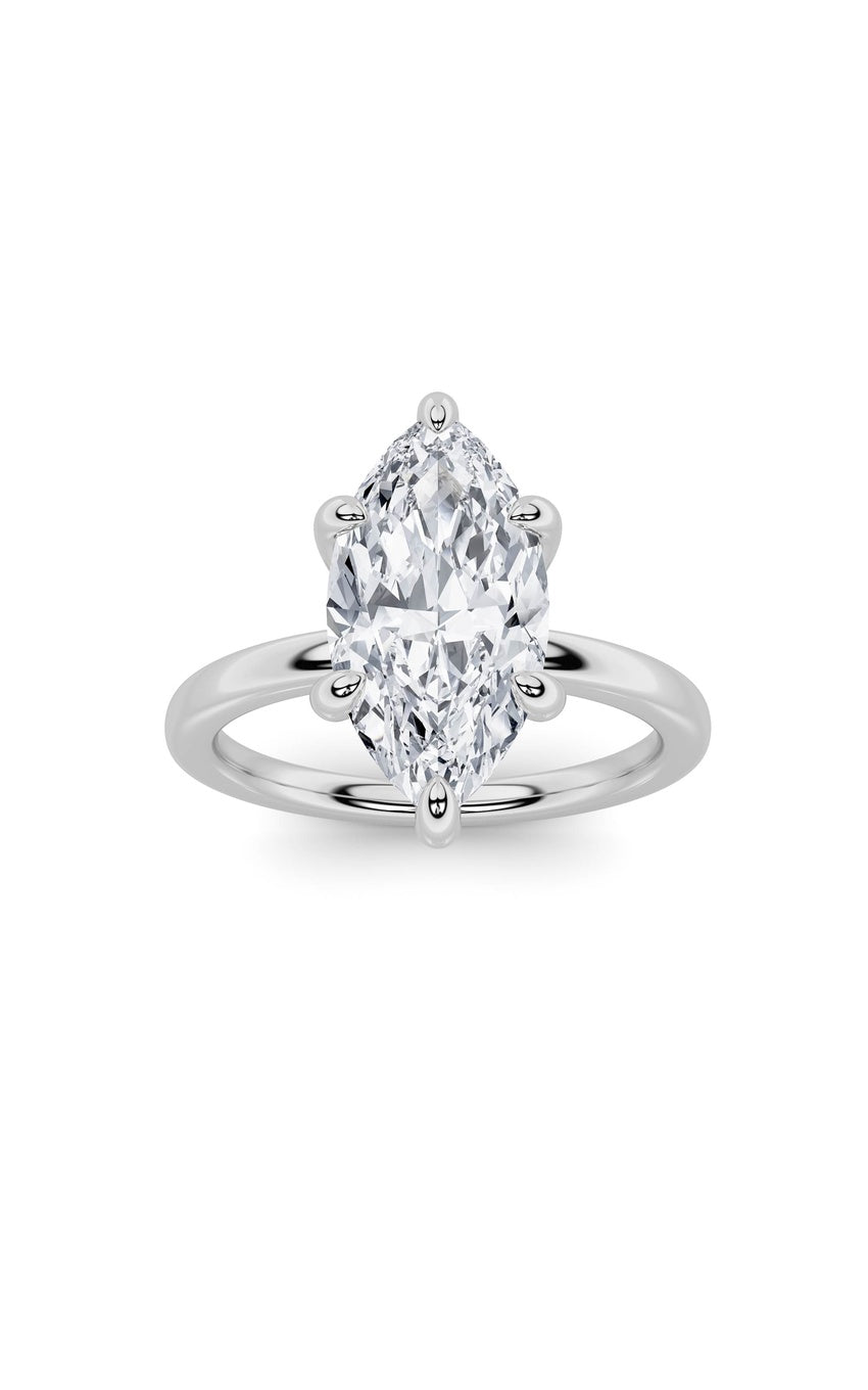 1.5Cttw Marquise Shaped Lab Grown Diamond Classic Solitaire Ring in 14K Gold (F/VS)