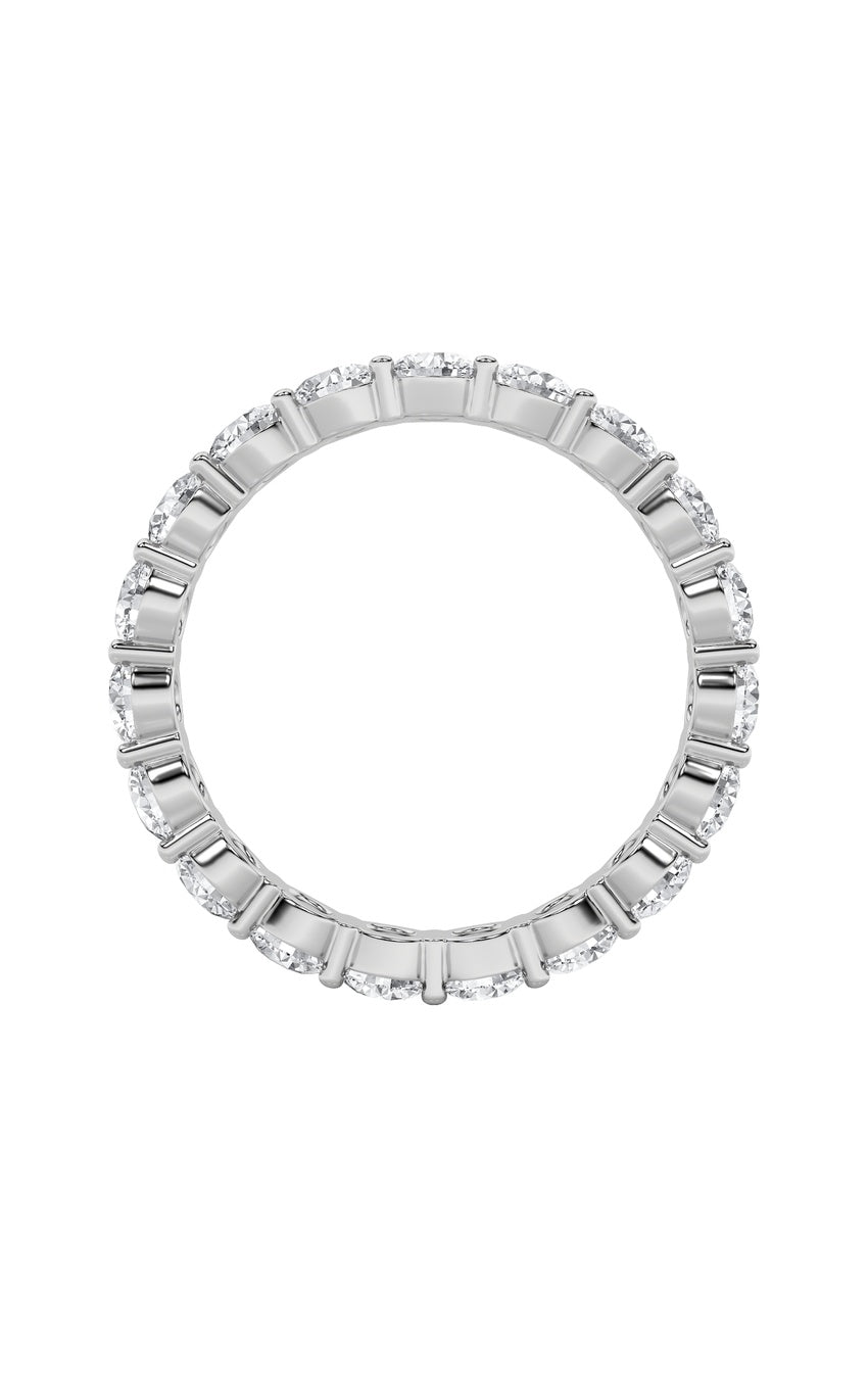3.75Cttw Round Shaped Lab Grown Diamond Split Prong Eternity Ring in 14K Gold (F/VS)