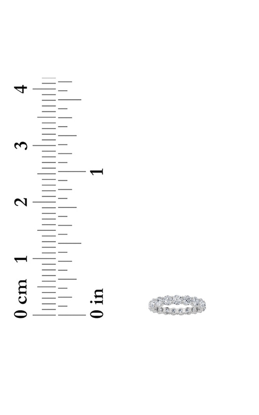3.75Cttw Round Shaped Lab Grown Diamond Split Prong Eternity Ring in 14K Gold (F/VS)