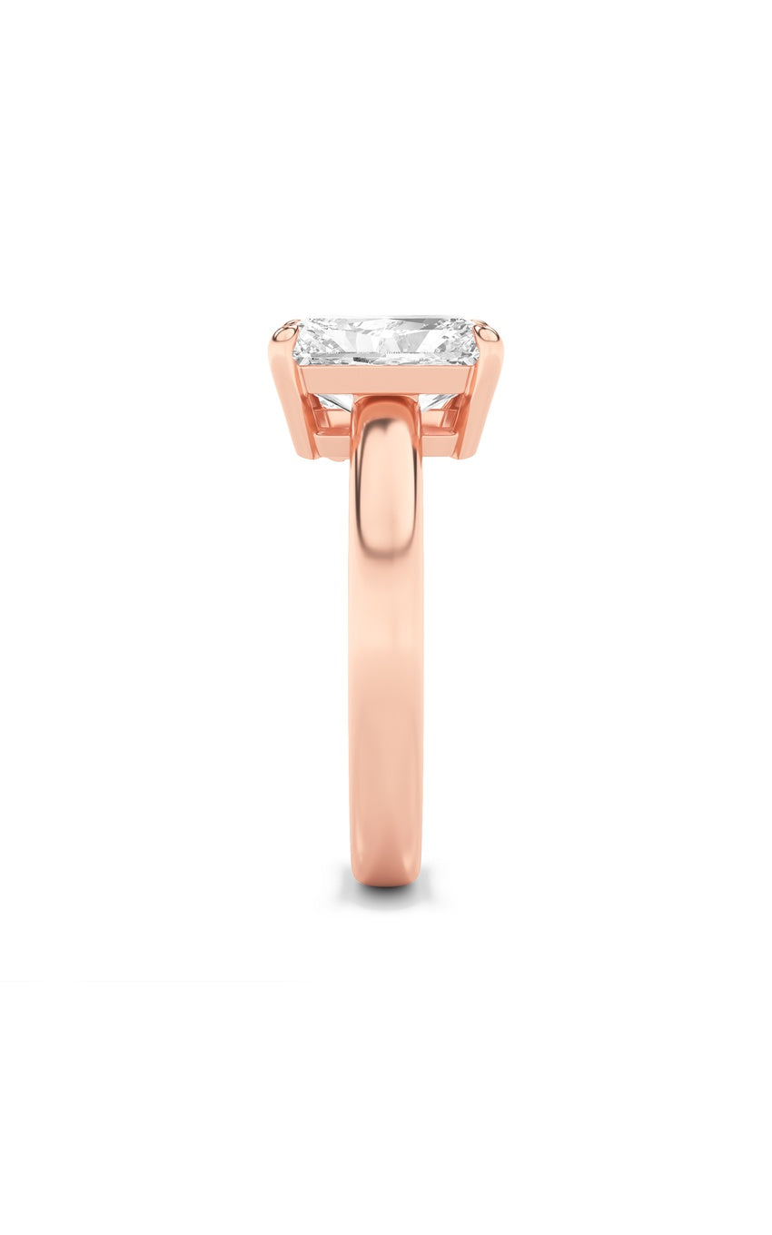 3Cttw Radiant Shaped Lab Grown Diamond (F/VS) Toiet Moi Fashiion Ring in 14K Gold