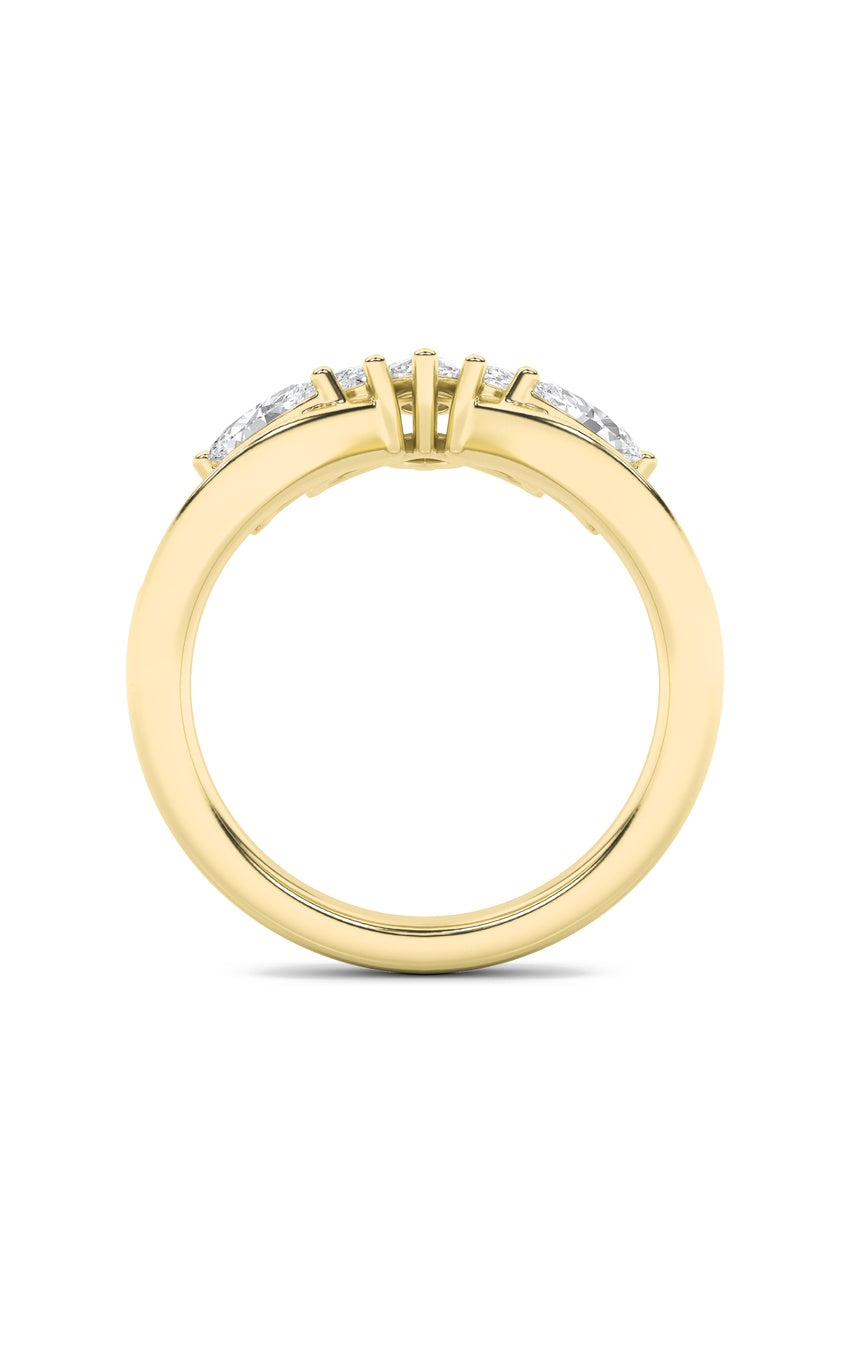 1.5Cttw Marquise Shaped Lab Grown Diamond (F/VVS)Fancy Contour Ring in 14K Gold